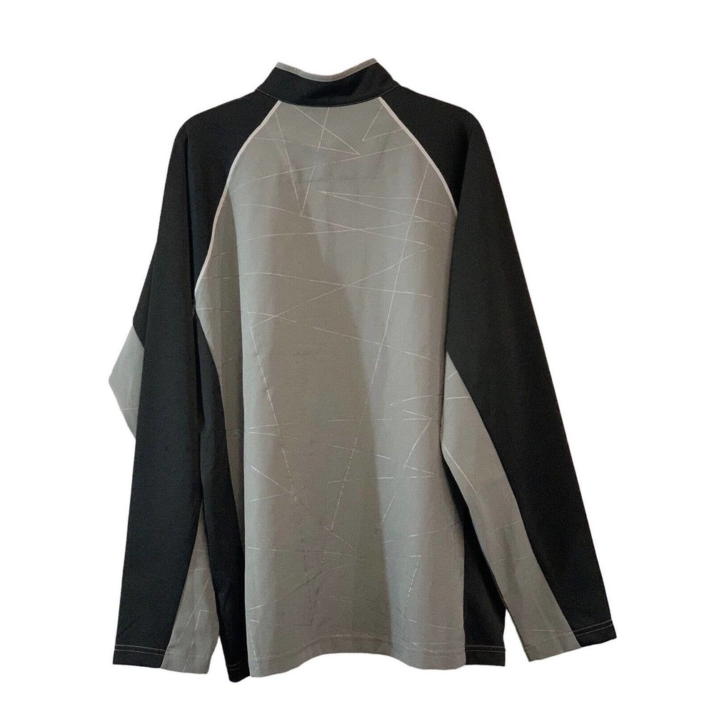 Antigua Men’s Performance Golf Gray Black 1/4 Zip Long Sleeve Pullover Size XL - Picture 2 of 7